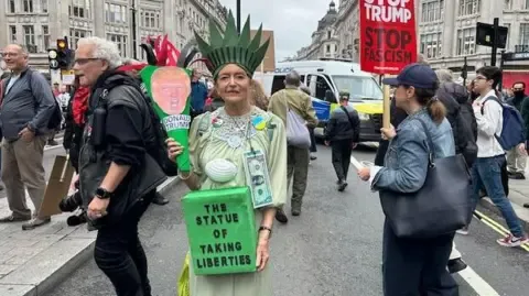 Numerous Protesters Assemble in Heart of London to Challenge President Trump's Official UK Trip