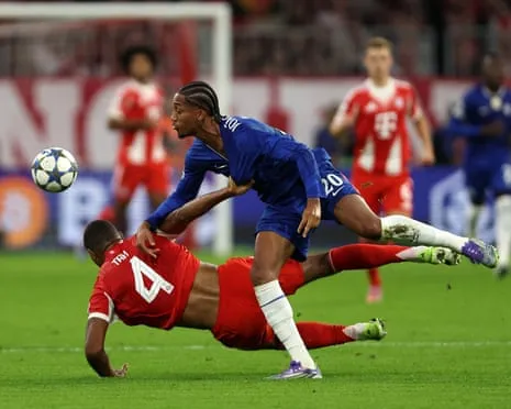 Chelsea's manager fumes after the German giants center-back Tah escapes dismissal during Champions League setback